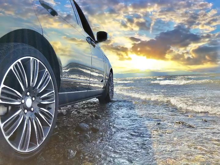 Sunset in Japan with Hikari at Biwa lake