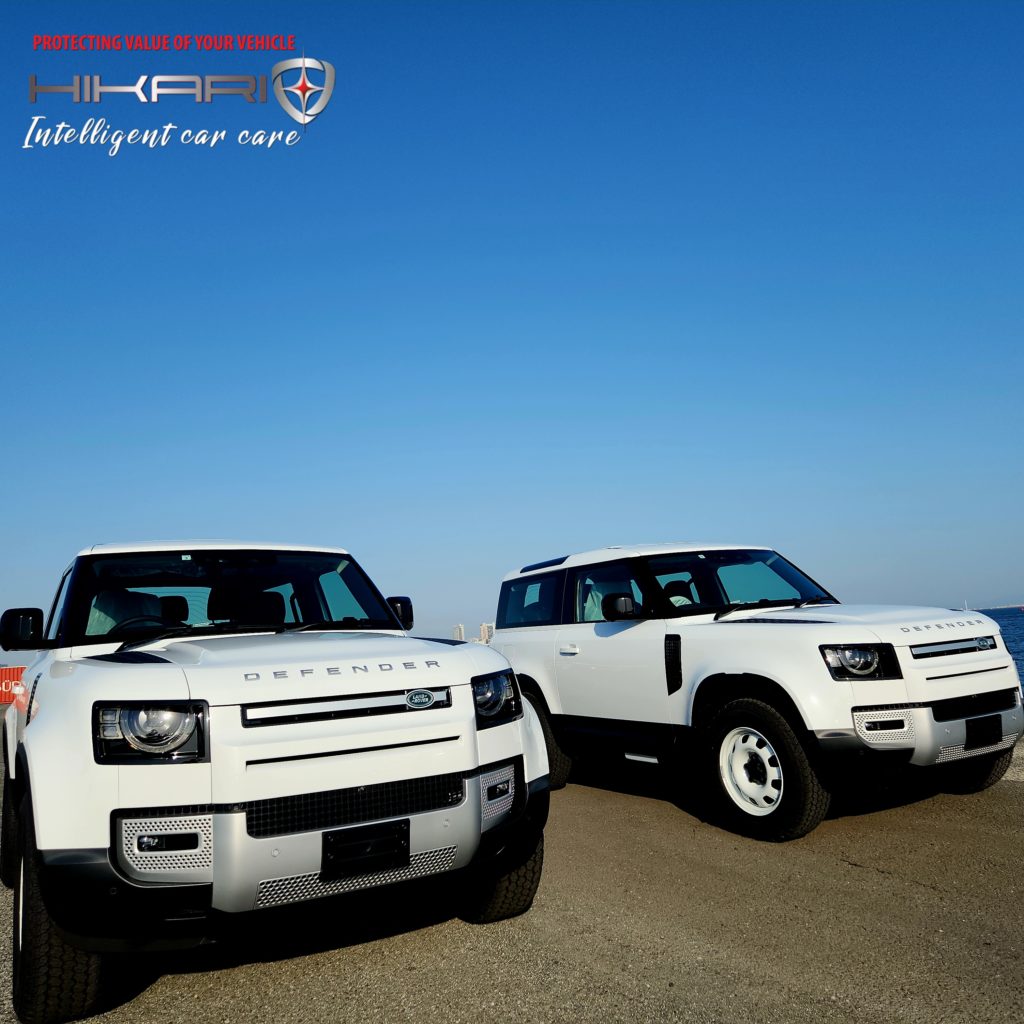 HIKARI glass coating With Two DEFENDER's @ JAPAN OSAKA 🇯🇵