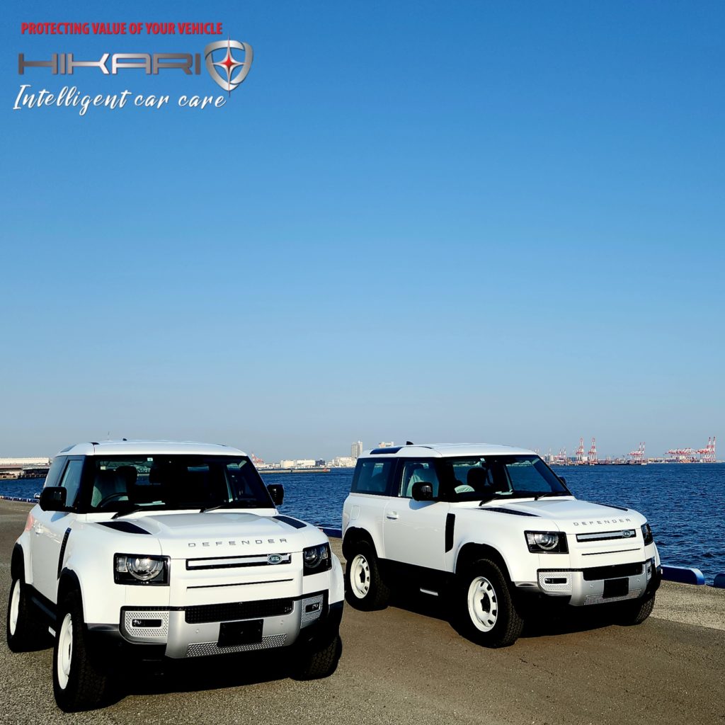 HIKARI glass coating With Two DEFENDER's @ JAPAN OSAKA 🇯🇵