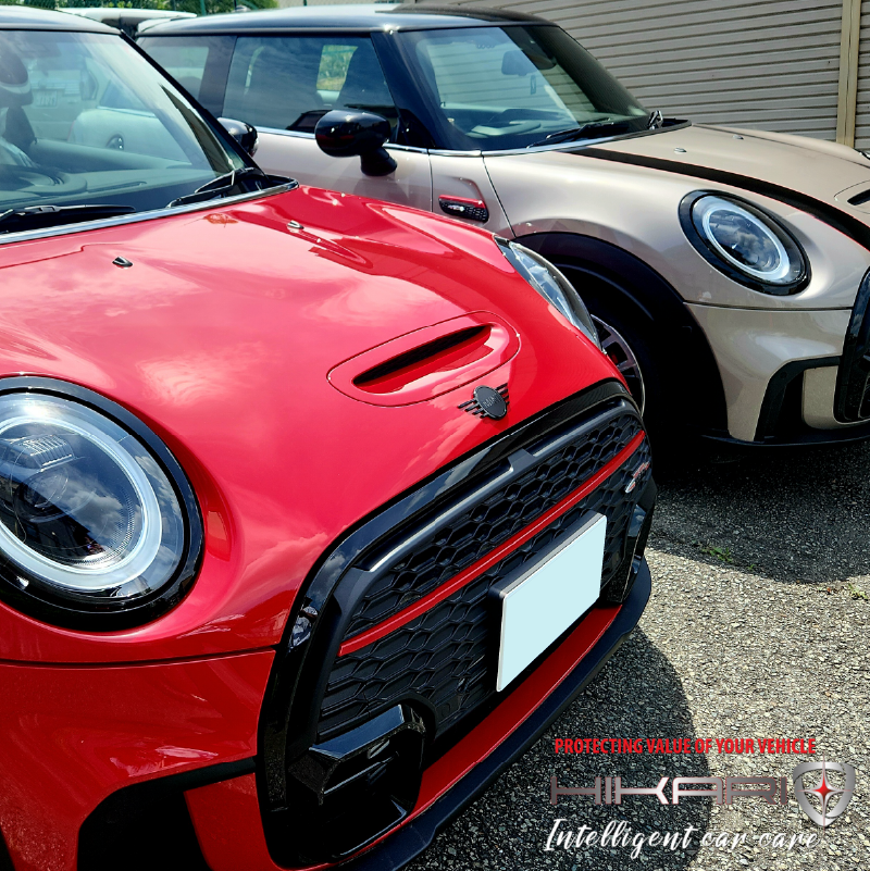 Mini and Mini with HIKARI glass coating @ JAPAN 🇯🇵

詳しくはコチラ：https://hikariglass.co.jp/diamond