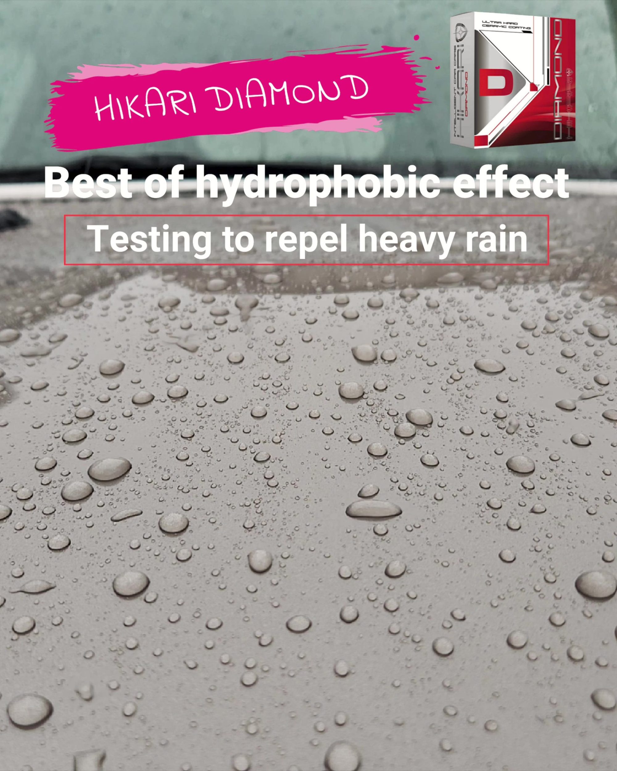 Reliable water repellency that does not matter even in heavy rain.